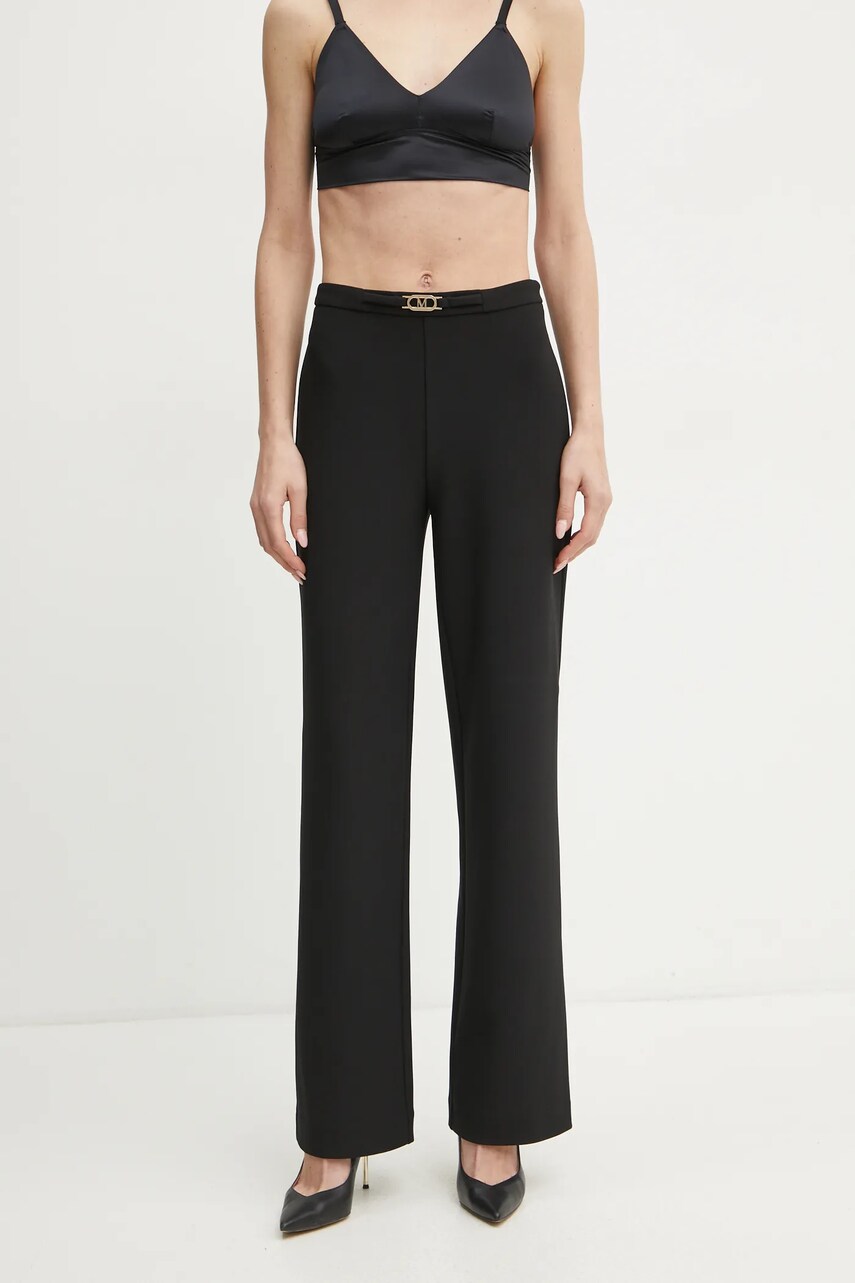 Levně Kalhoty Marciano Guess MASHA dámské, černá barva, jednoduché, high waist, 5RGB27 6302A