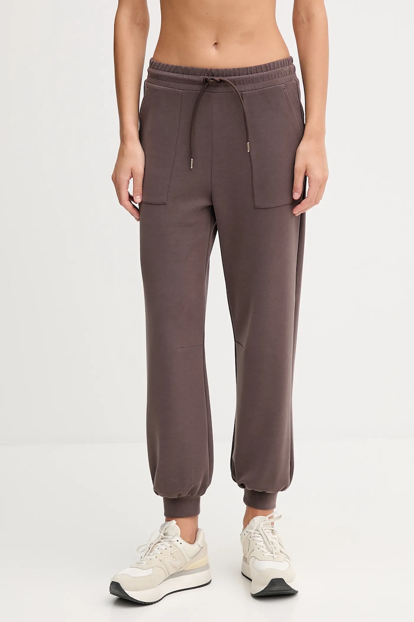EA7 Emporio Armani pantaloni de trening culoarea roz, uni, AF12643.7W000193