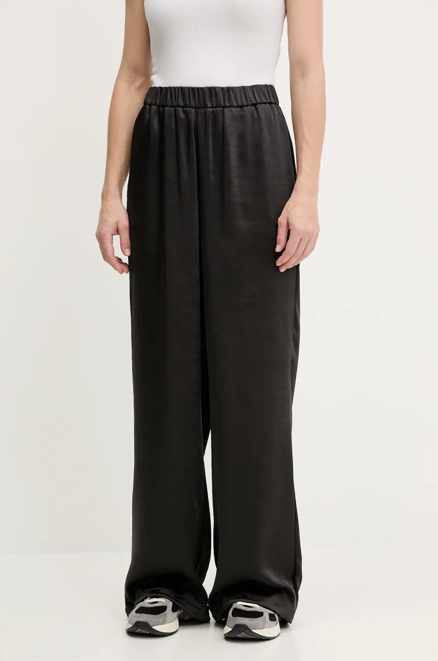 Levně Kalhoty EA7 Emporio Armani dámské, černá barva, AF13256.7W000144
