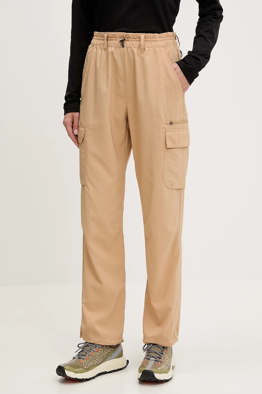 Columbia pantaloni de exterior Skien Valley culoarea bej, 2119143