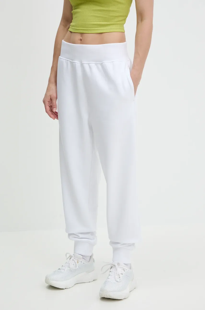 Levně Tepláky Calvin Klein Performance dámské, bílá barva, s aplikací, LVGWS5P608