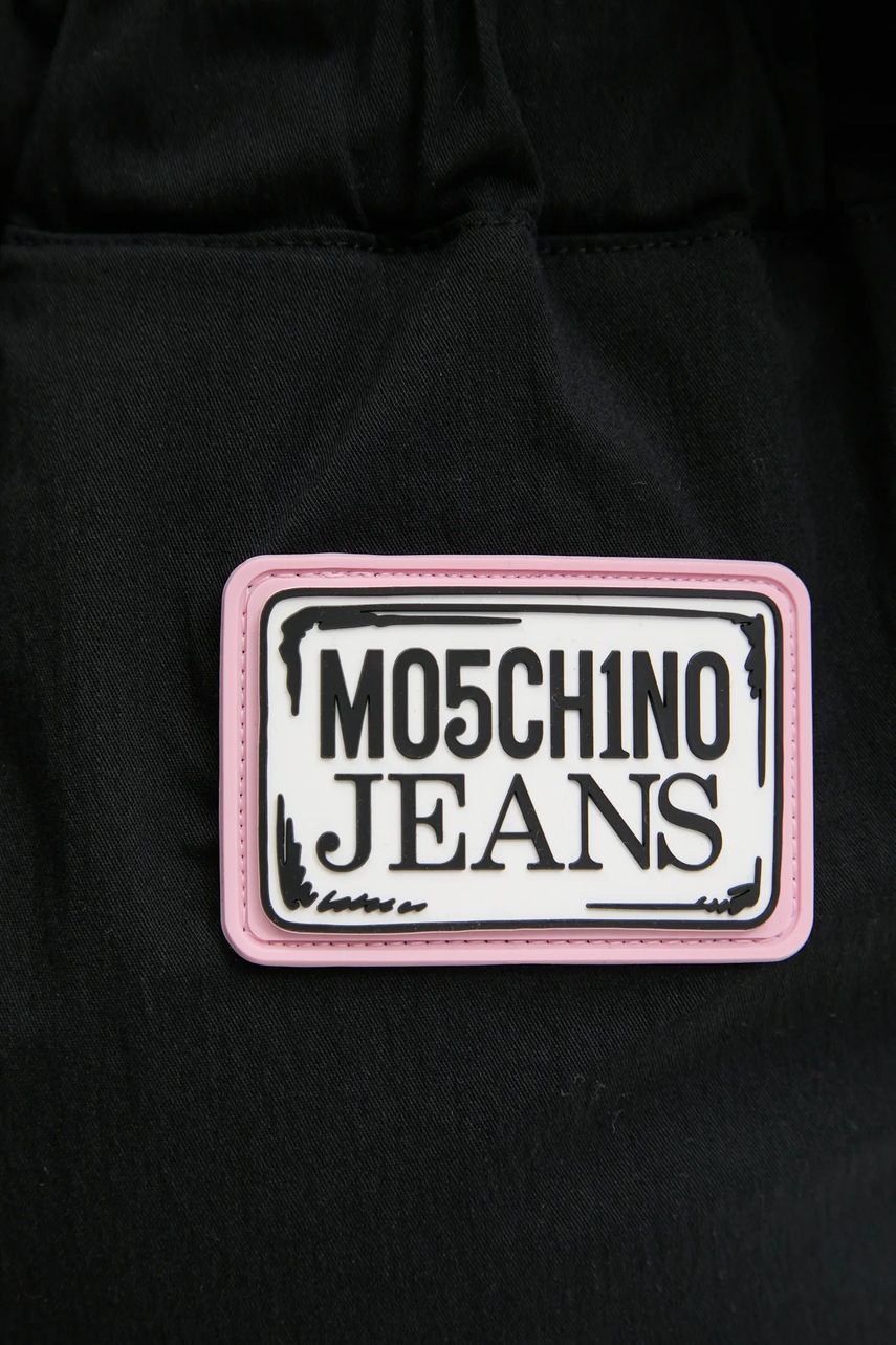 Штани Moschino Jeans жіночі колір чорний висока посадка 0303 3224 