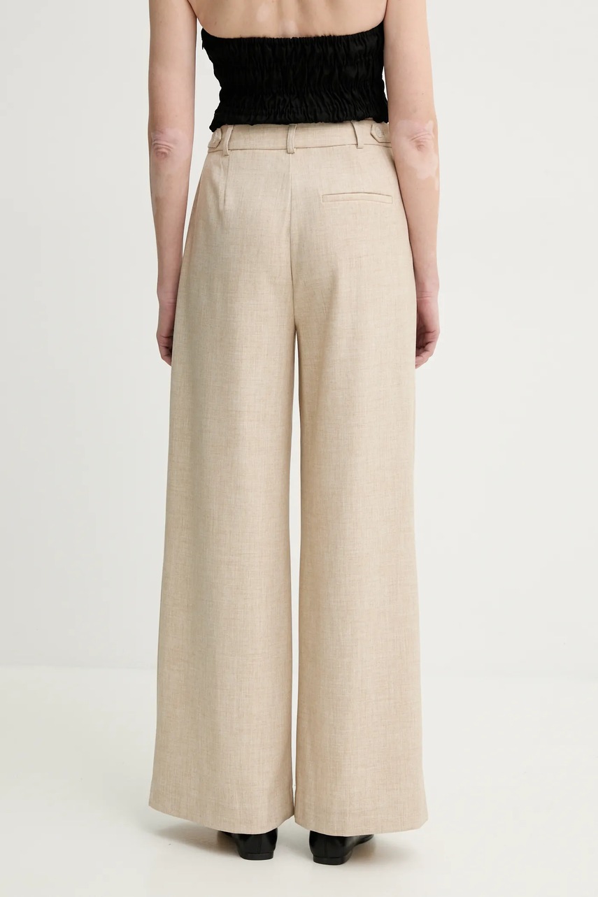 Παντελόνι Gestuz χρώμα: μπεζ, 10909871 φωτογραφία