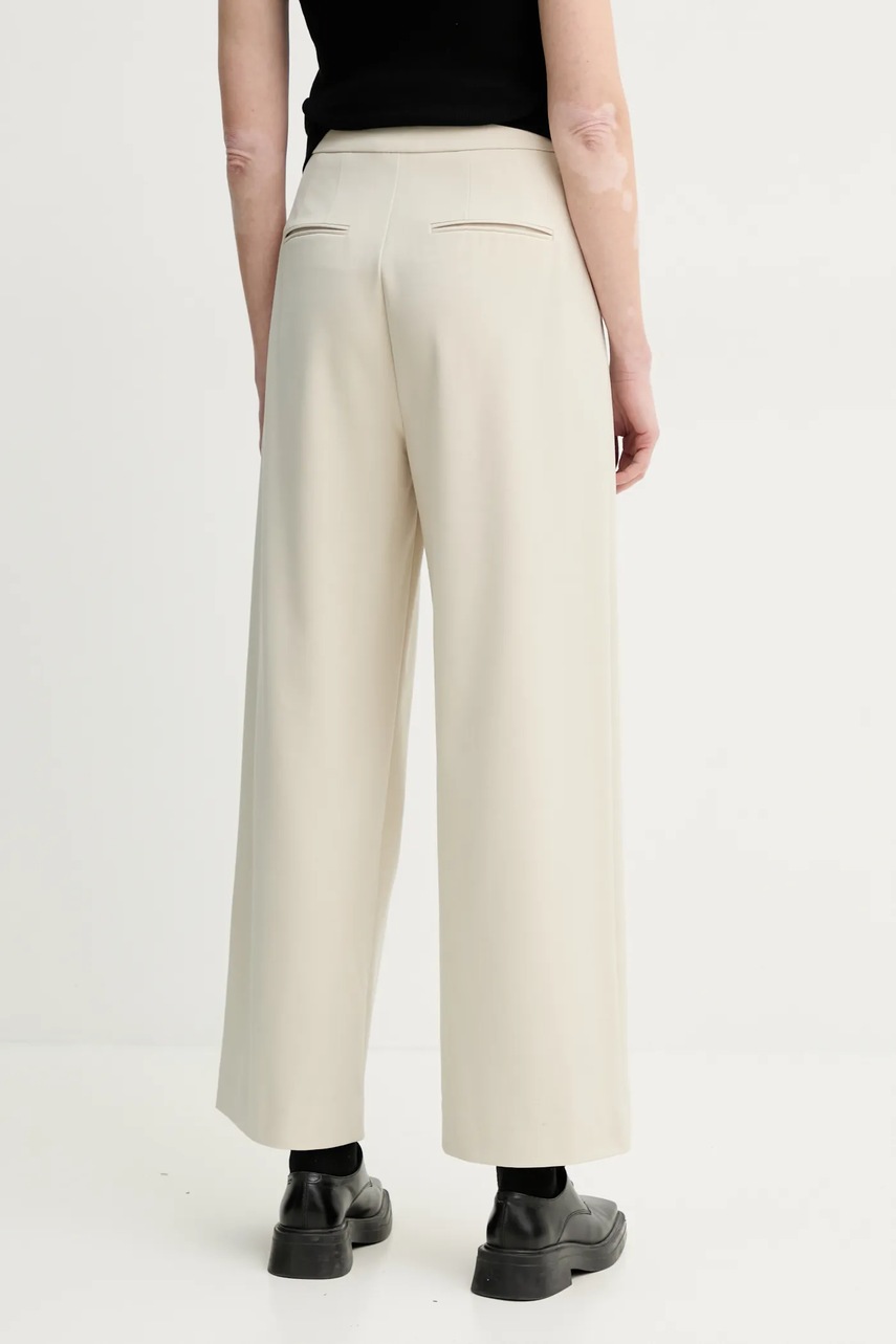 Παντελόνι από μείγμα μαλλιού Gestuz χρώμα: μπεζ, 10910011 φωτογραφία