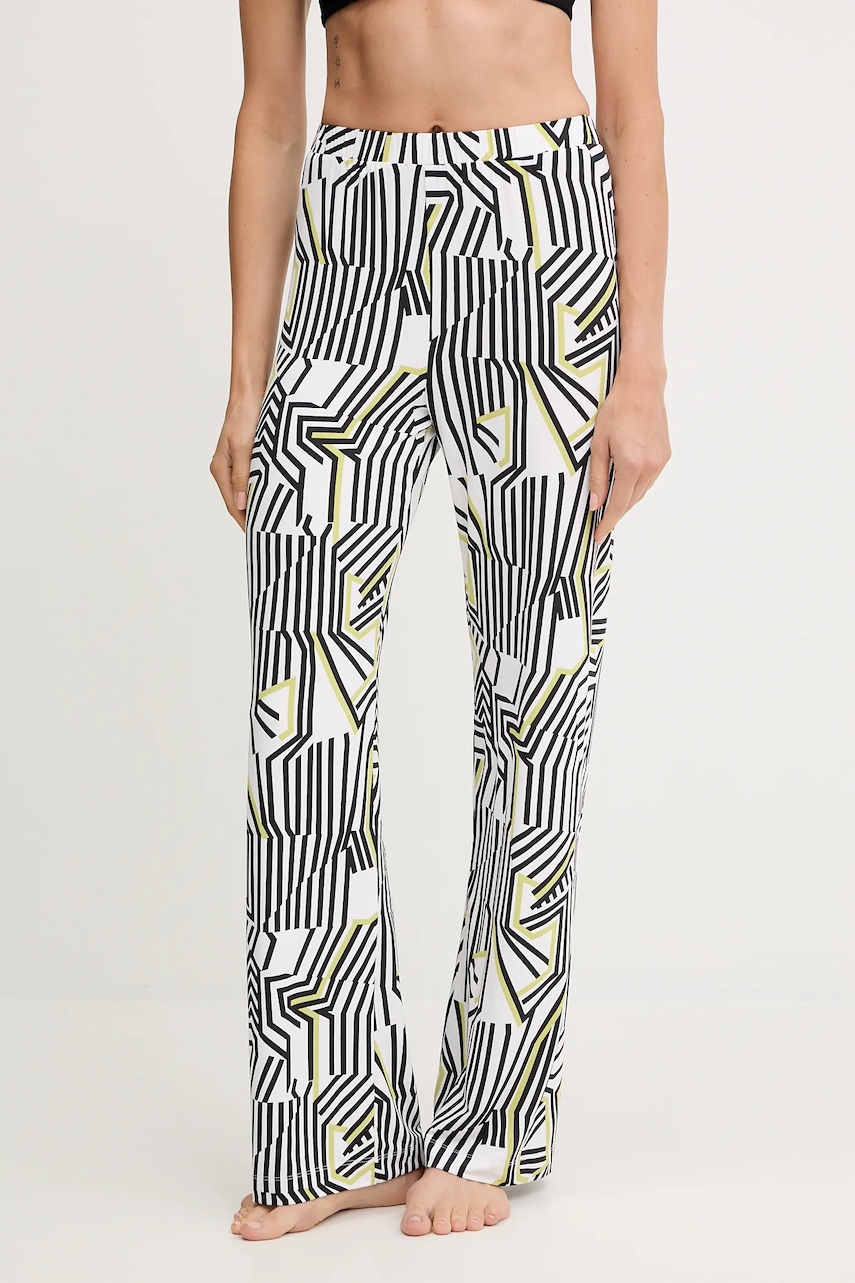 Max Mara Beachwear spodnie plażowe kolor multicolor 2516781039600