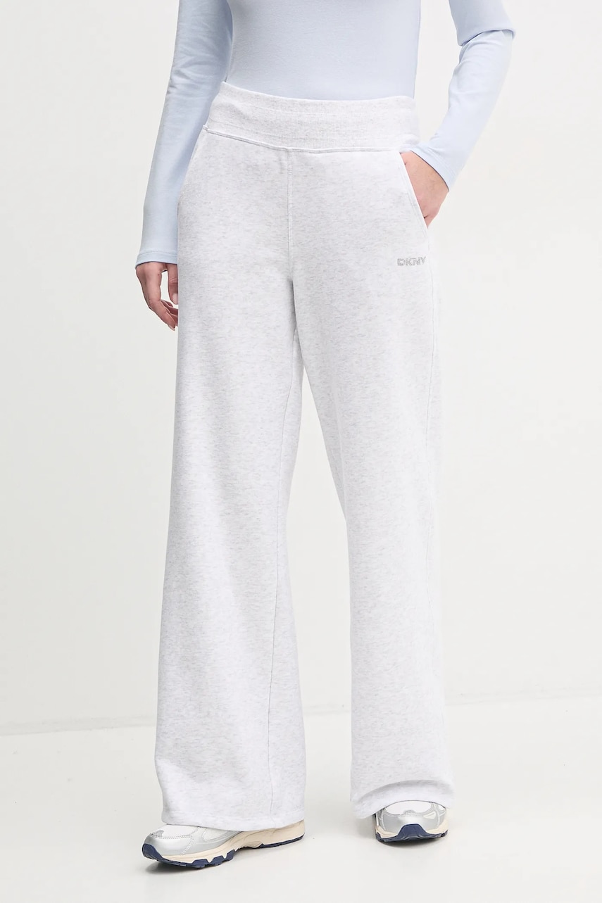 Dkny pantaloni de trening culoarea gri, neted, DP5P3546 Dkny pantaloni de trening culoarea gri, neted, DP5P3546