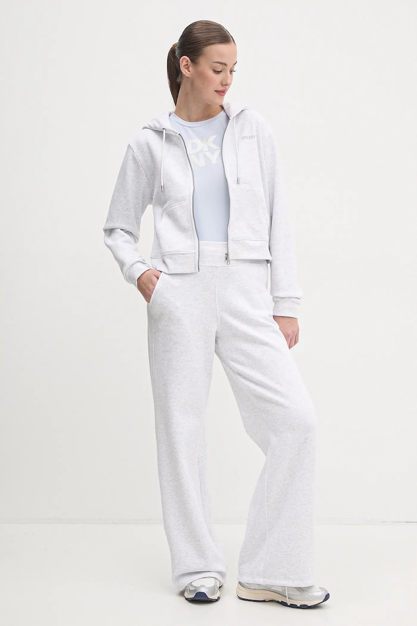 Спортивные штаны Dkny цвет серый однотонные DP5P3546 Спортивные штаны Dkny цвет серый однотонные DP5P3546