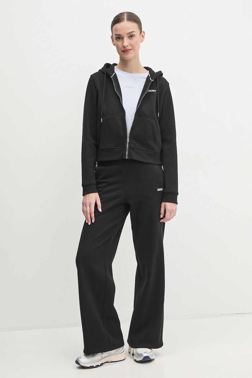 Спортивные штаны Dkny цвет чёрный однотонные DP5P3546 Спортивные штаны Dkny цвет чёрный однотонные DP5P3546