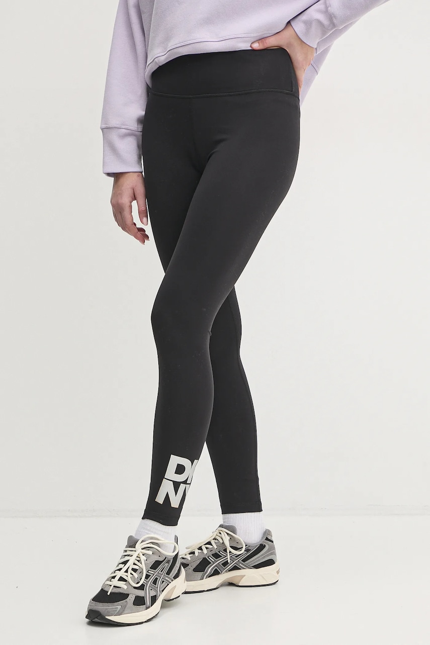 Dkny colanti femei, culoarea negru, cu imprimeu, DP5P3566 Dkny colanti femei, culoarea negru, cu imprimeu, DP5P3566