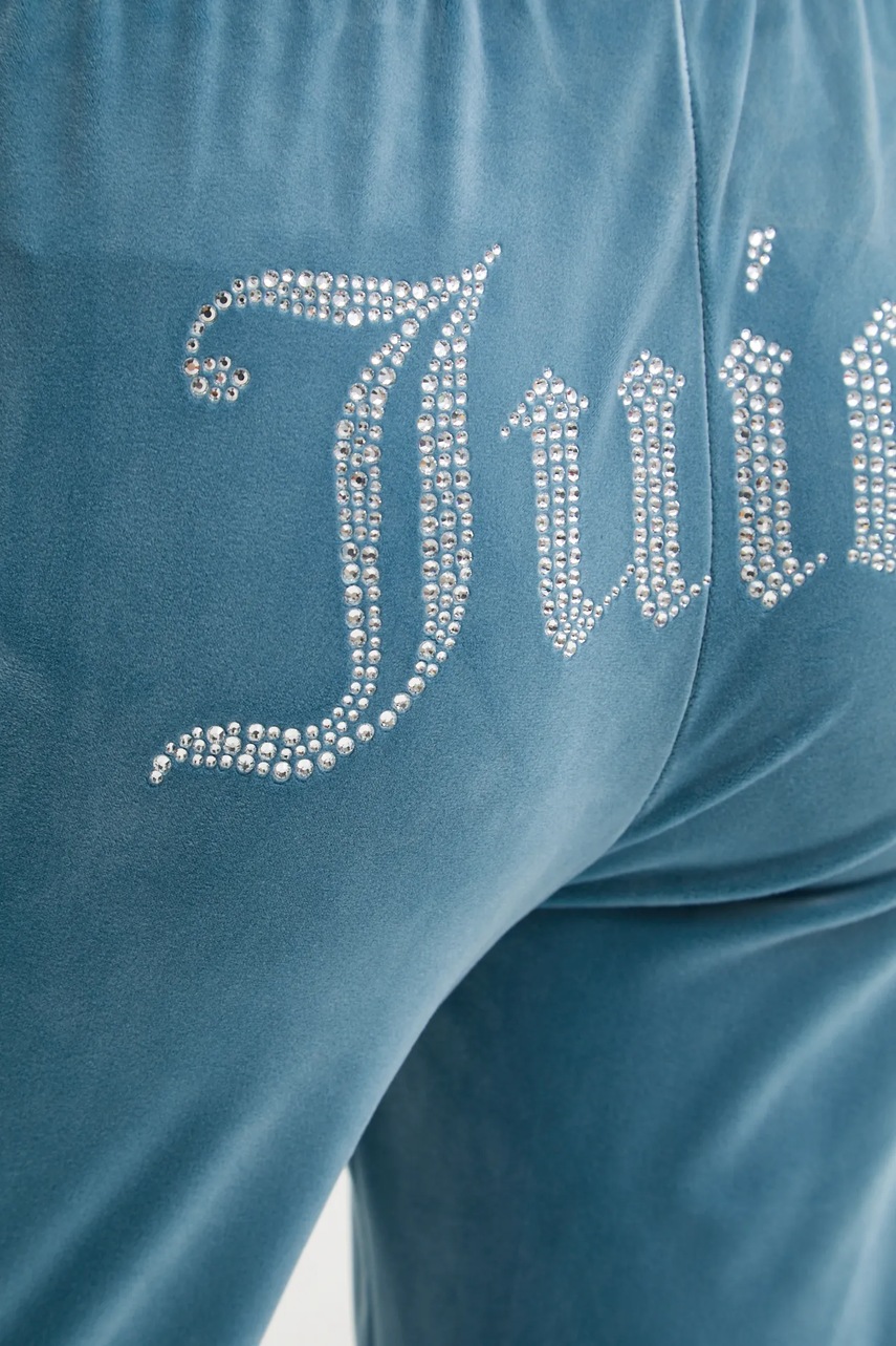 Спортивні штани Juicy Couture колір бірюзовий з аплікацією JCAPW045 