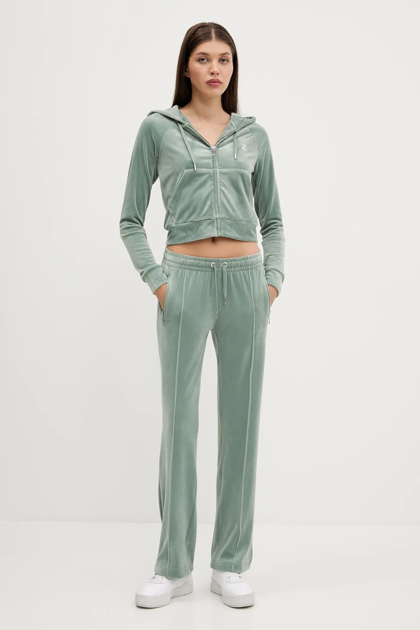 Спортивные штаны Juicy Couture цвет бирюзовый с аппликацией JCAPW045