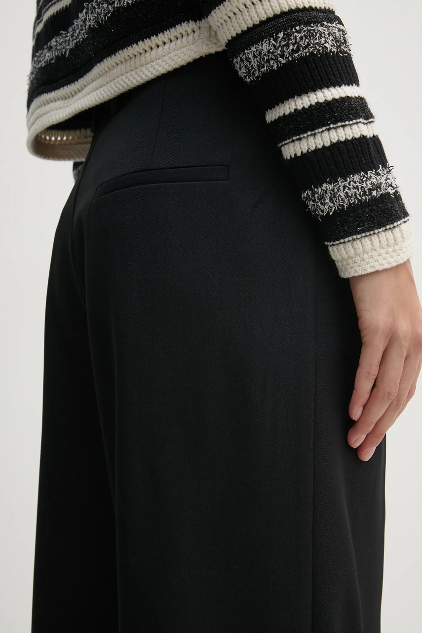 Παντελόνι OUI χρώμα: μαύρο, 90589 φωτογραφία