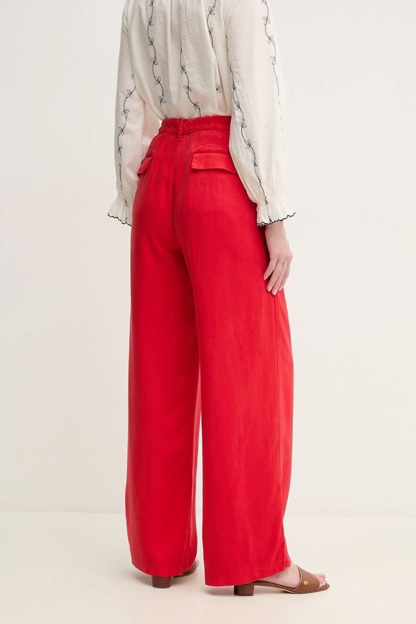 Παντελόνι Pepe Jeans GOA χρώμα: κόκκινο, PL211834 φωτογραφία