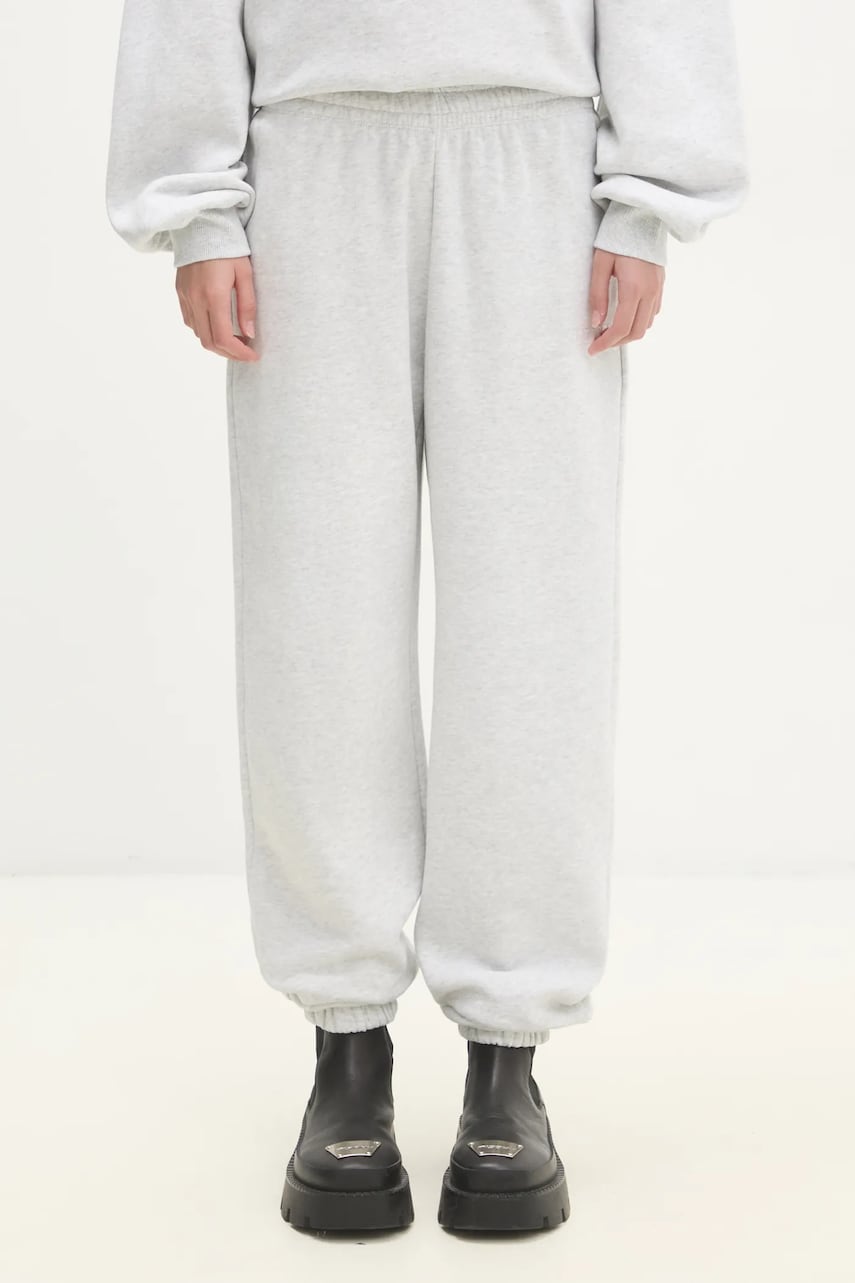 Rotate pantaloni de trening din bumbac culoarea gri, melanj, 1134281473