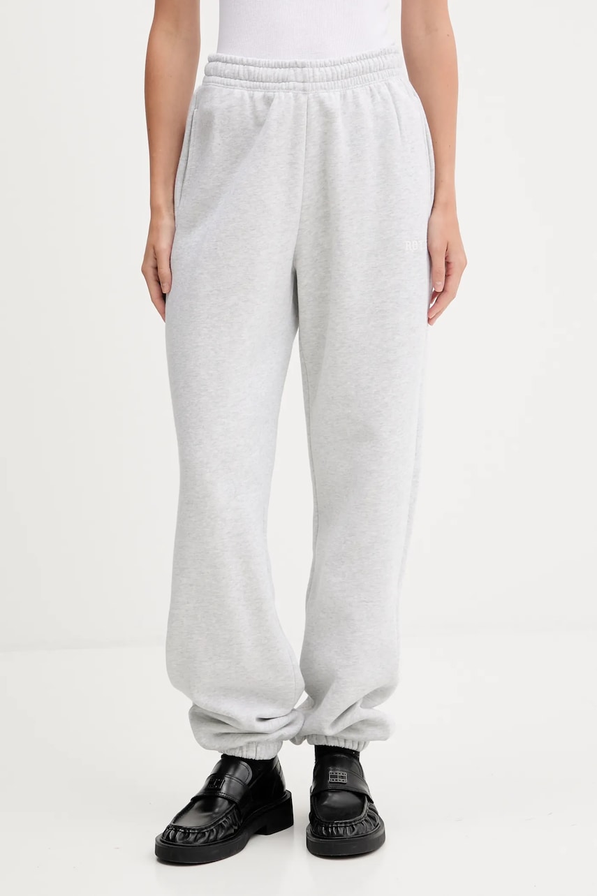 Rotate pantaloni de trening din bumbac culoarea gri, melanj, 1134281473