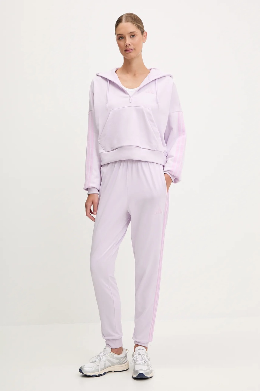 Спортивные штаны adidas Essentials цвет фиолетовый однотонные JE1189