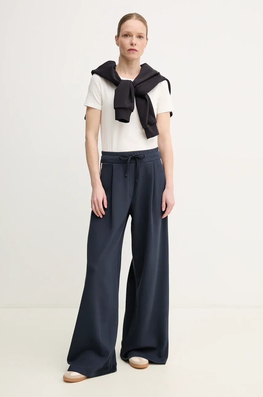 Брюки Weekend Max Mara женские цвет синий с аппликацией 2515781011600 Брюки Weekend Max Mara женские цвет синий с аппликацией 2515781011600