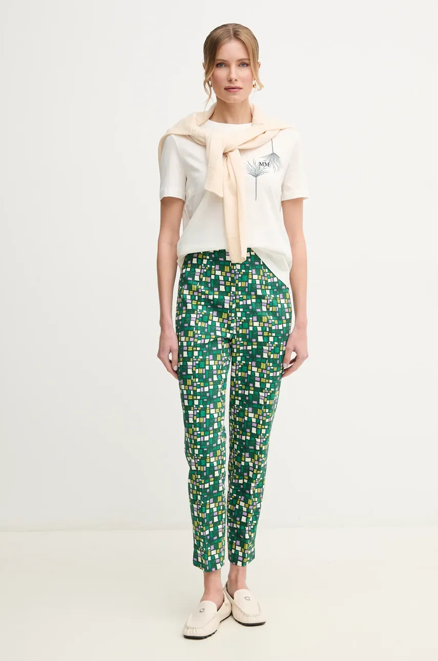 Брюки Weekend Max Mara женские цвет зелёный фасон сигареты высокая посадка 2515131016600 Брюки Weekend Max Mara женские цвет зелёный фасон сигареты высокая посадка 2515131016600
