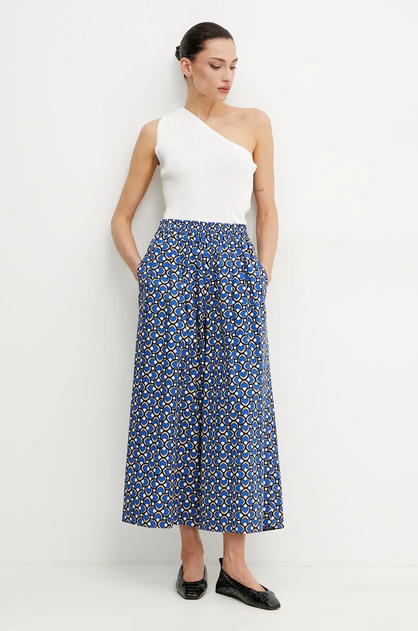 Хлопковые брюки Weekend Max Mara женские широкие высокая посадка 2515131102600 Хлопковые брюки Weekend Max Mara женские широкие высокая посадка 2515131102600