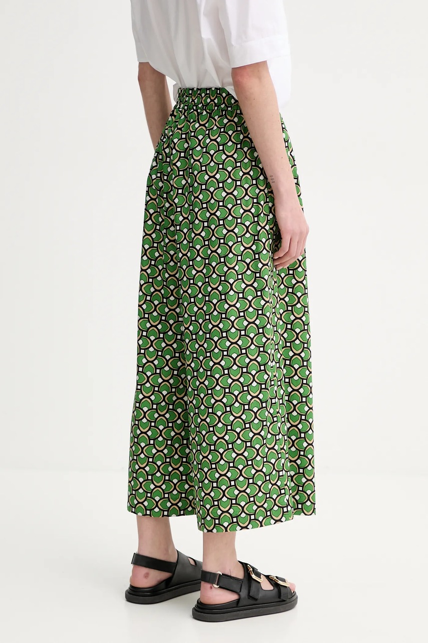 Βαμβακερό παντελόνι Weekend Max Mara χρώμα: πράσινο, 2515131102600 φωτογραφία