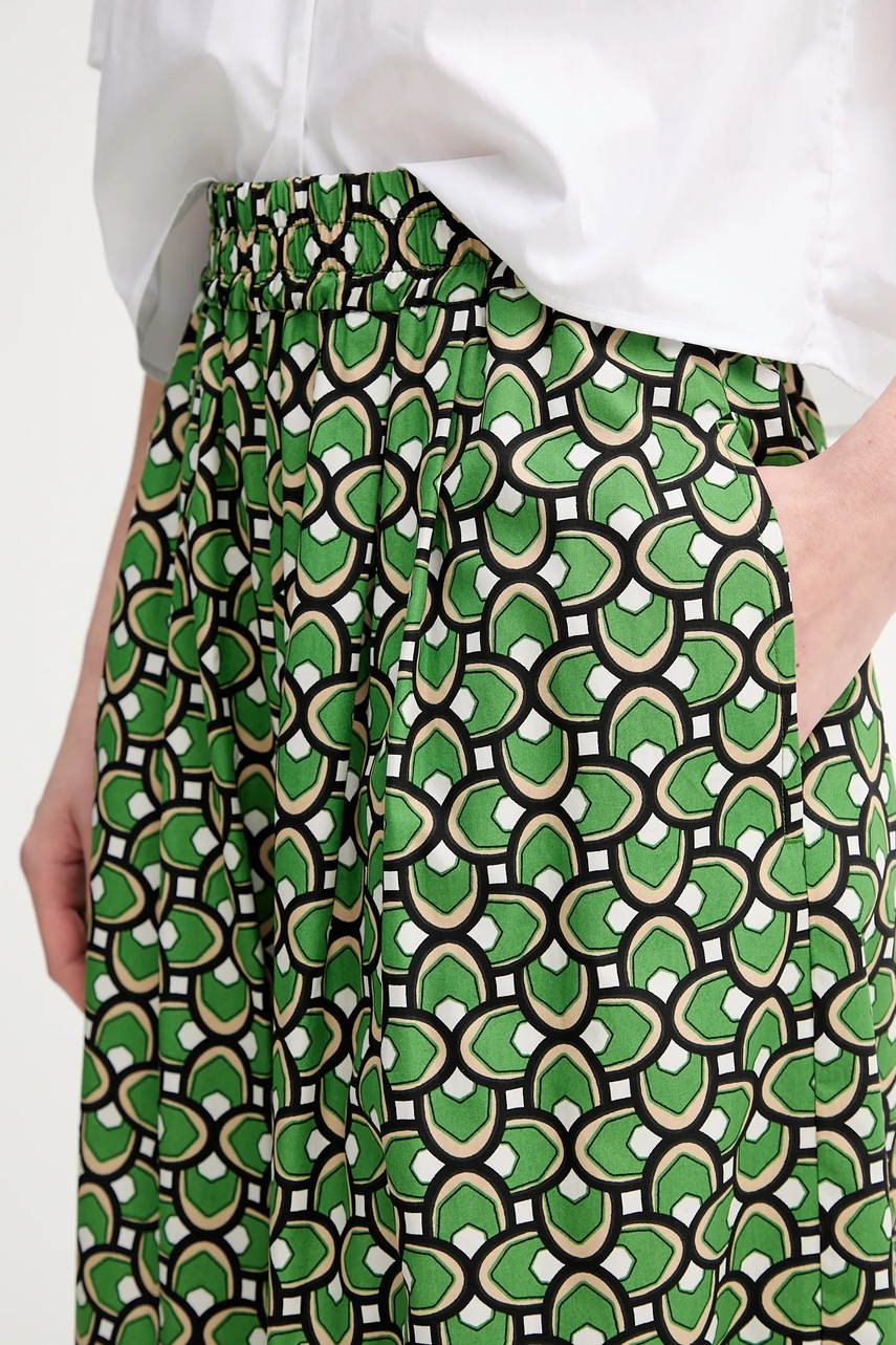 Βαμβακερό παντελόνι Weekend Max Mara χρώμα: πράσινο, 2515131102600 φωτογραφία