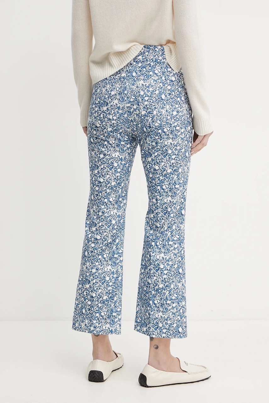 Weekend Max Mara nadrág női, lila, közepes derékmagasságú trapéz, 2515131122600 termék 2. képe