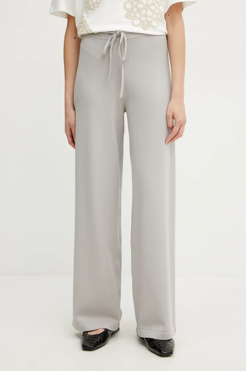 MM pantaloni de trening femei, culoarea gri, neted, 2516331027600