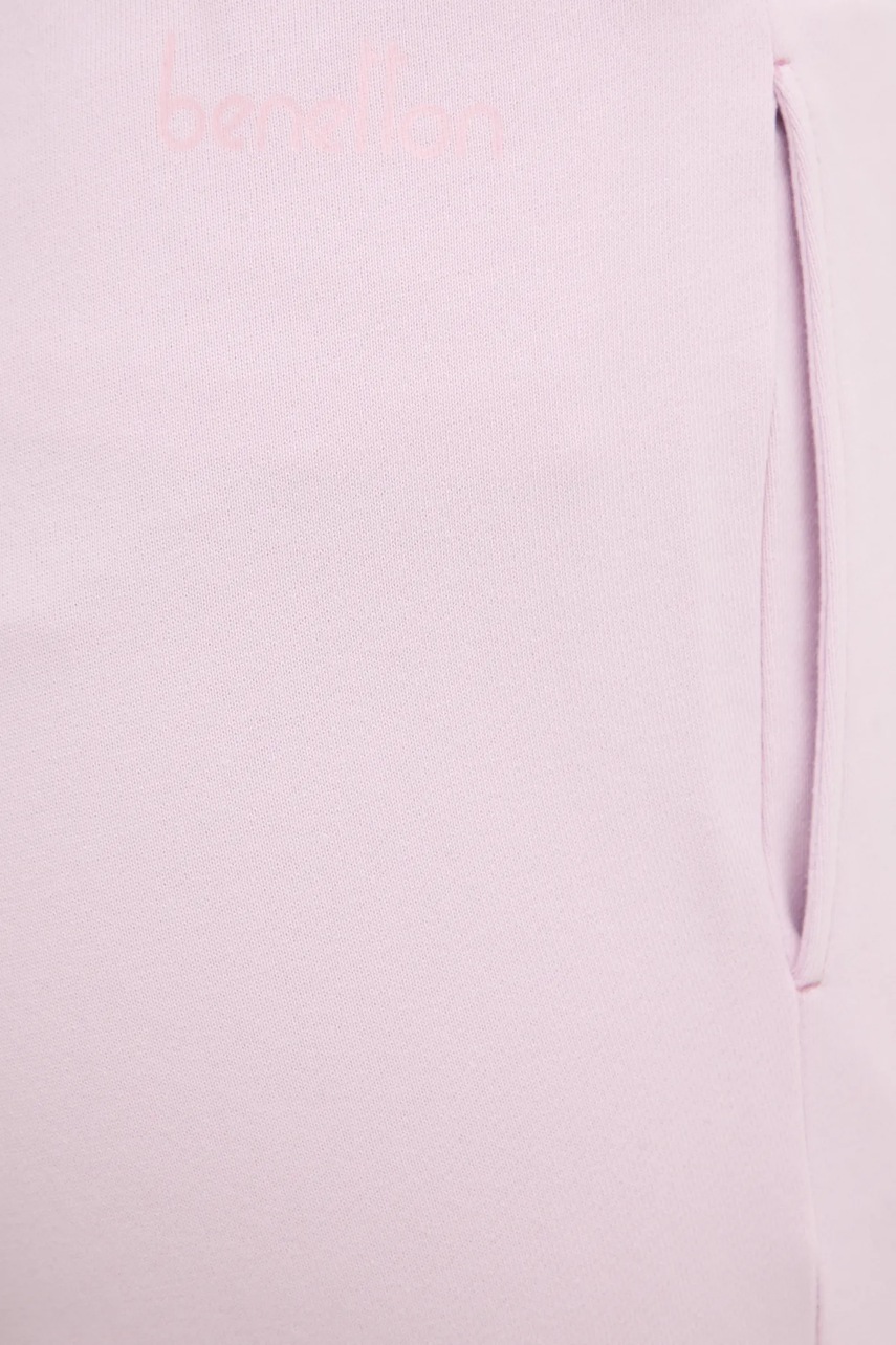 Βαμβακερό παντελόνι United Colors of Benetton χρώμα: ροζ, 3UNIDF01A φωτογραφία