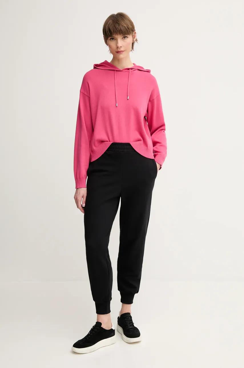 Хлопковые спортивные штаны United Colors of Benetton женские цвет чёрный однотонные 3UNIDF01A Хлопковые спортивные штаны United Colors of Benetton женские цвет чёрный однотонные 3UNIDF01A