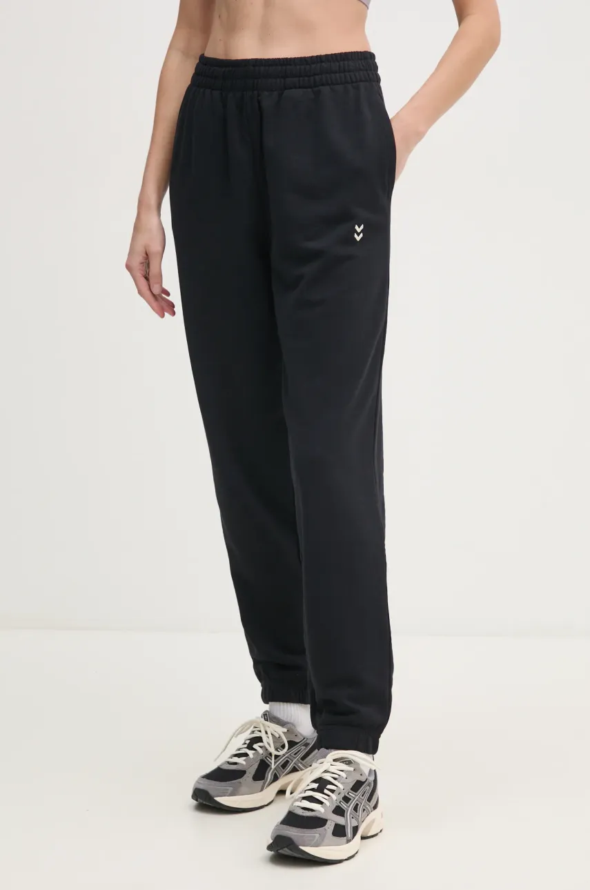 Hummel pantaloni de trening culoarea negru, neted, 229315