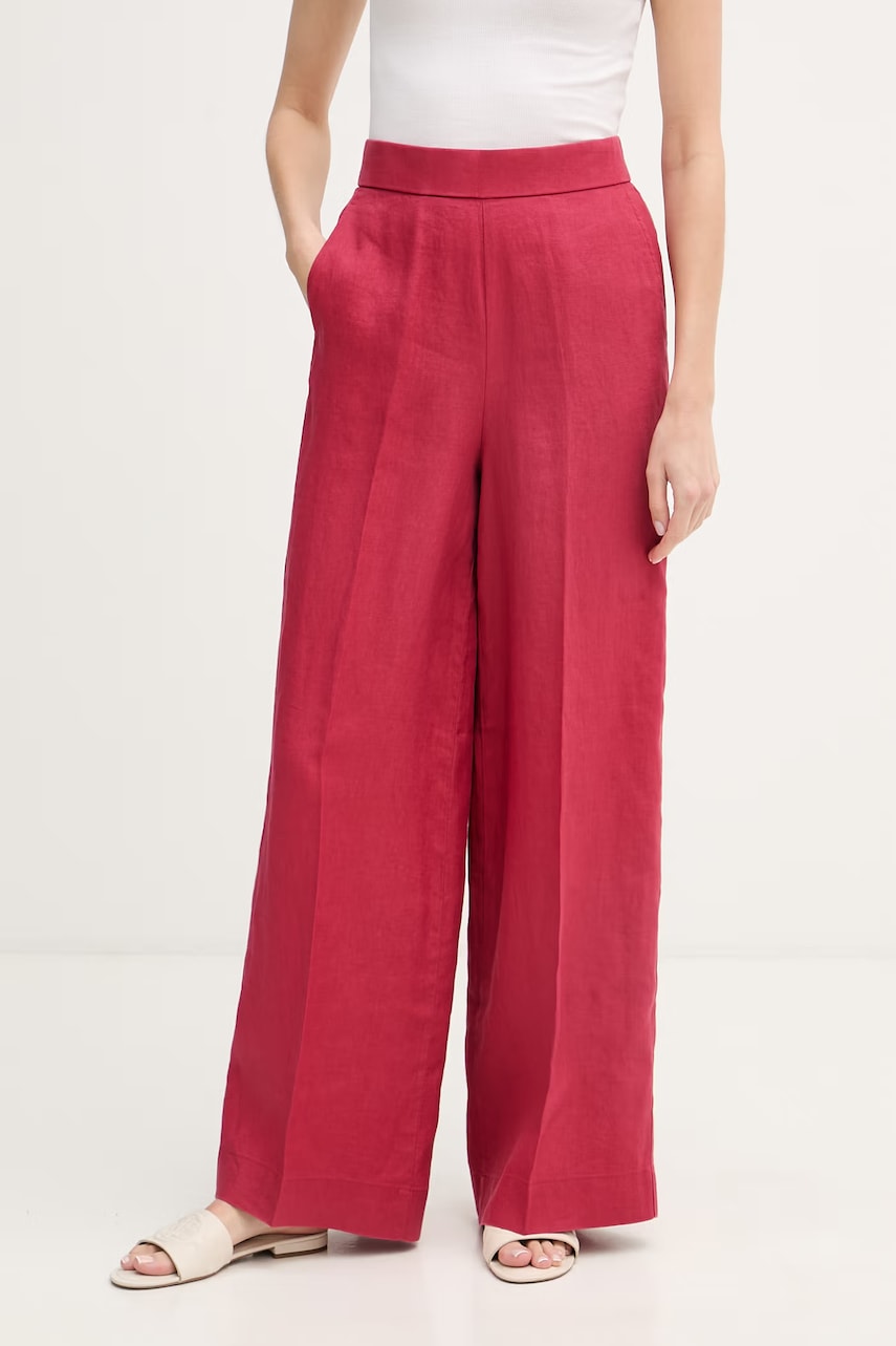 United Colors of Benetton pantaloni de femei din in