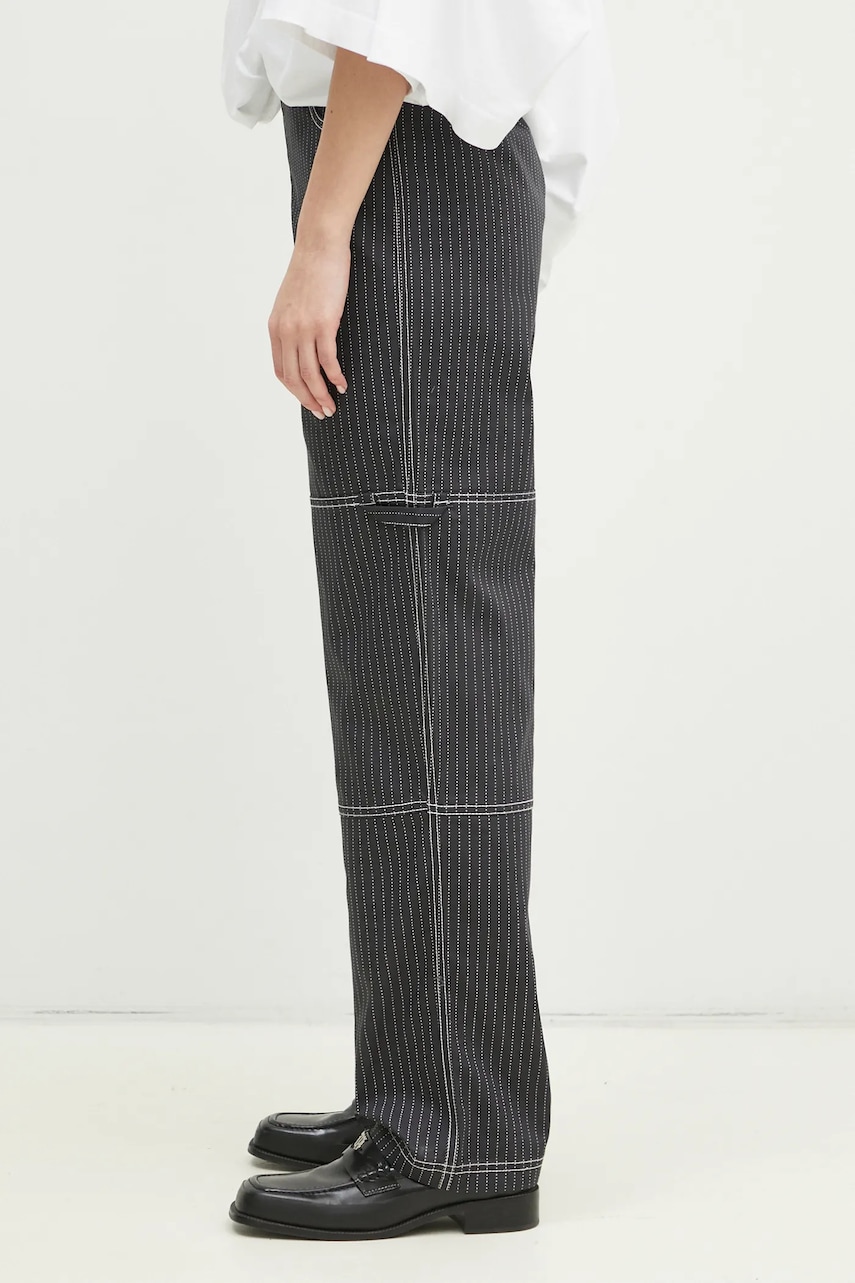 Брюки adidas Originals Aop Pant женские цвет серый фасон cargo высокая посадка JJ3140 Брюки adidas Originals Aop Pant женские цвет серый фасон cargo высокая посадка JJ3140