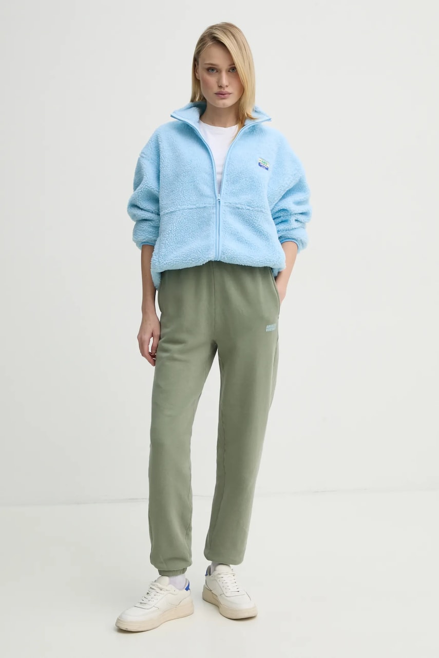 Спортивные штаны American Vintage цвет зелёный однотонные IZU05BE25 Спортивные штаны American Vintage цвет зелёный однотонные IZU05BE25