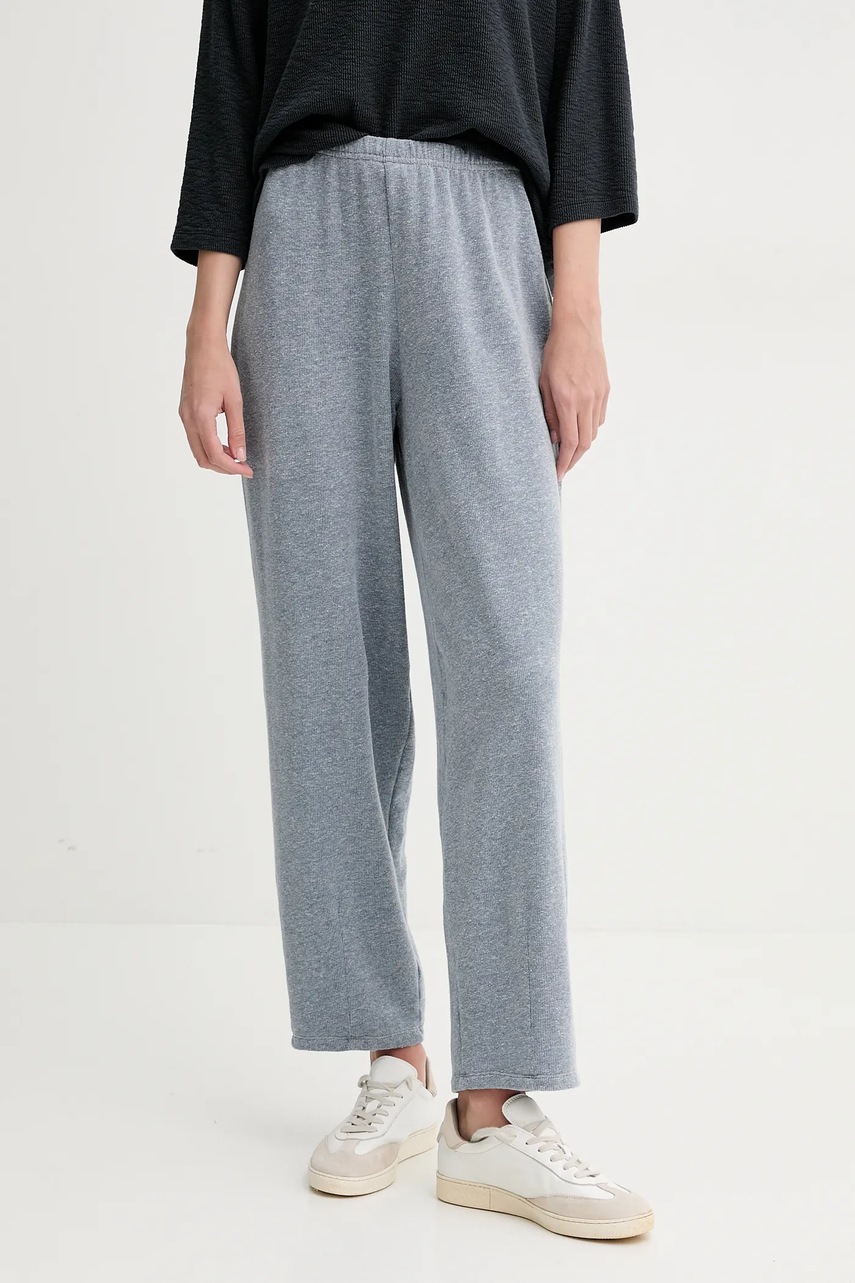 American Vintage pantaloni de trening femei, culoarea negru, neted, OFY05AE25