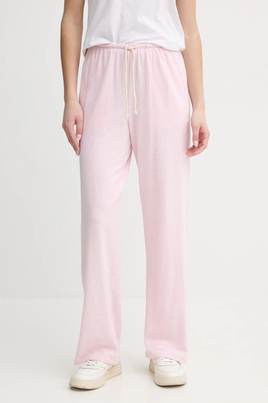 American Vintage pantaloni de trening femei, culoarea roz, neted, YPA05AE25 American Vintage pantaloni de trening femei, culoarea roz, neted, YPA05AE25
