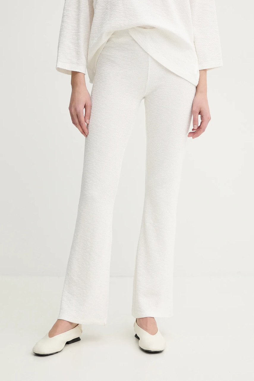 American Vintage pantaloni de trening femei, culoarea alb, uni, YRU05AE25 American Vintage pantaloni de trening femei, culoarea alb, uni, YRU05AE25