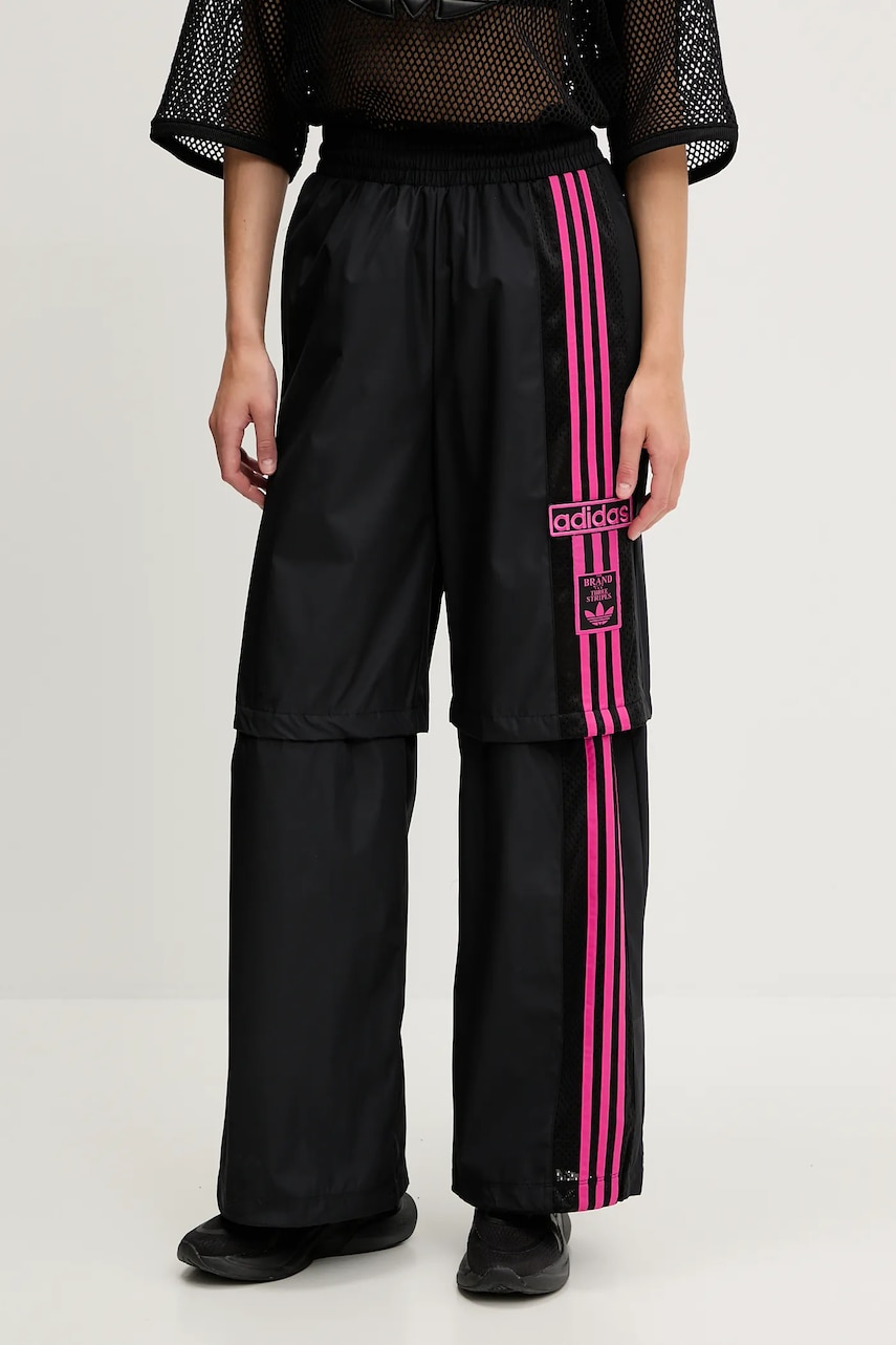 adidas Originals pantaloni de trening Woven Trackpant culoarea negru, cu imprimeu, JD0088