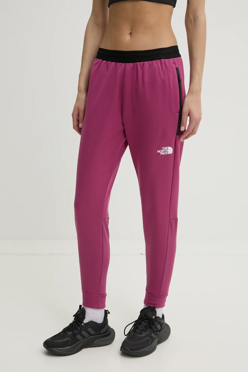 The North Face pantaloni de trening Mountain Athletics culoarea roz, uni, NF0A893W6EO1 The North Face pantaloni de trening Mountain Athletics culoarea roz, uni, NF0A893W6EO1