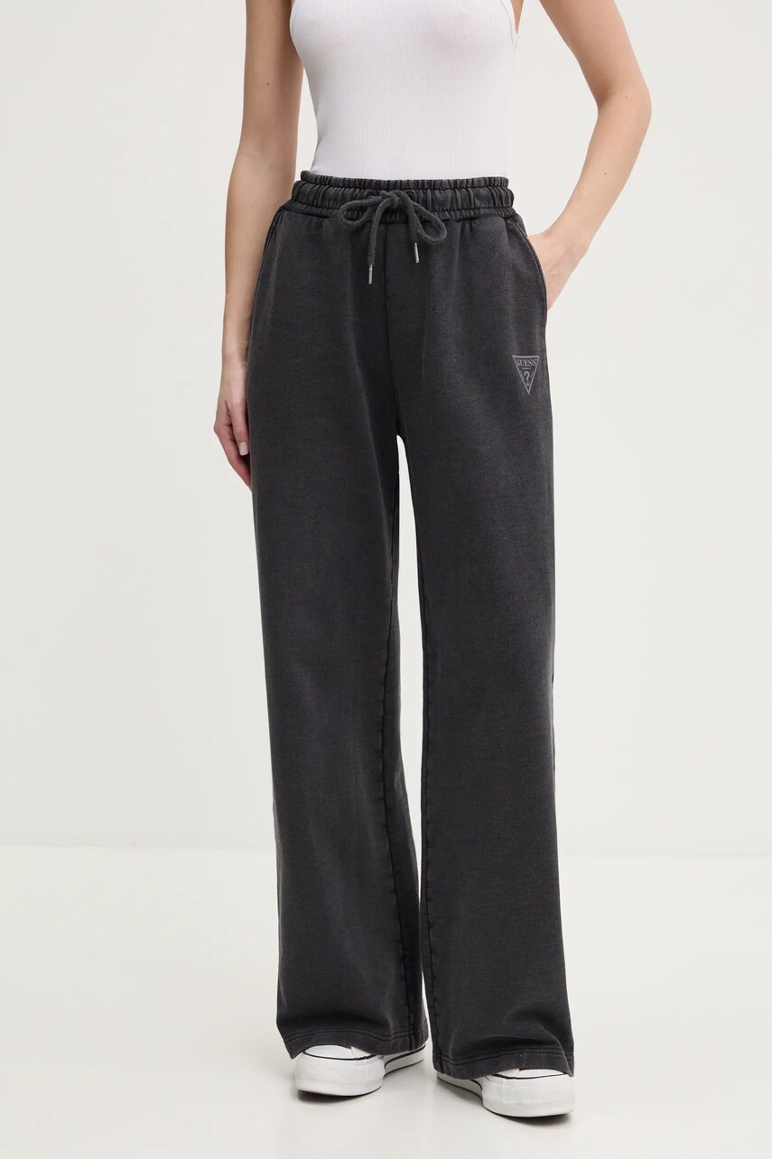 Levně Tepláky Guess Originals šedá barva, hladké, W5RB70 K68I1