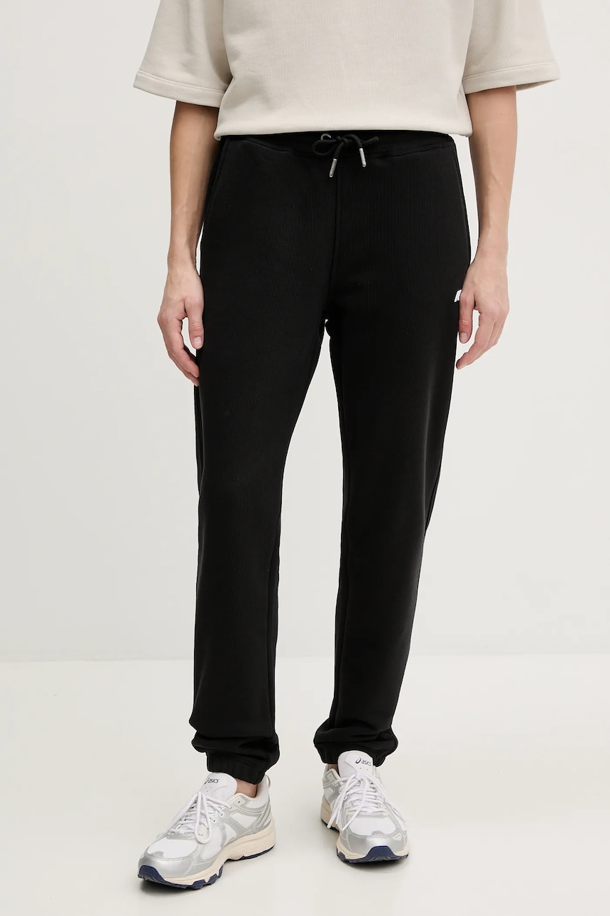 K-Way pantaloni de trening femei, culoarea negru, neted, K8136KW