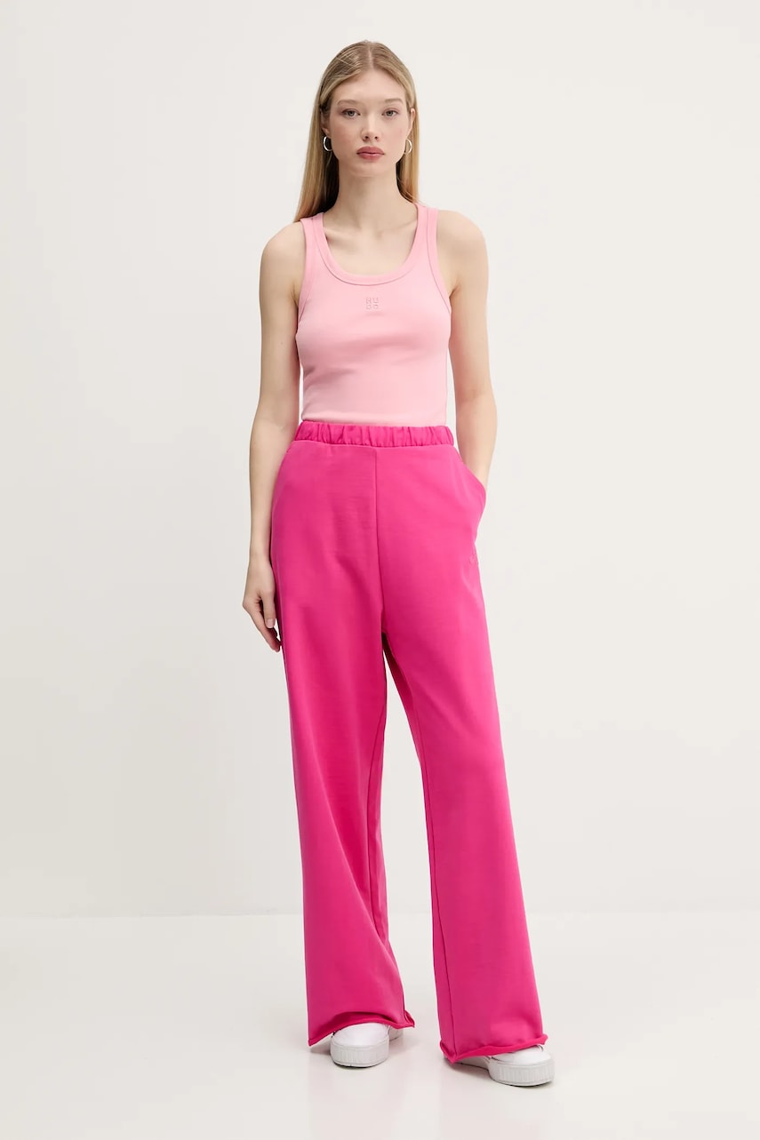 Спортивные штаны HUGO цвет розовый с аппликацией 50541179