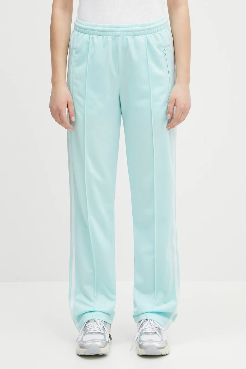 adidas Originals pantaloni de trening Firebird TP culoarea turcoaz, cu imprimeu, JC8287