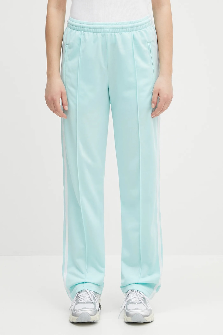 adidas Originals pantaloni de trening Firebird TP culoarea turcoaz, cu imprimeu, JC8287
