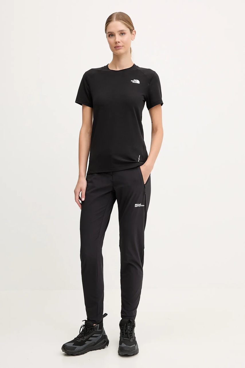 Брюки outdoor Jack Wolfskin Hikeout цвет чёрный A63927