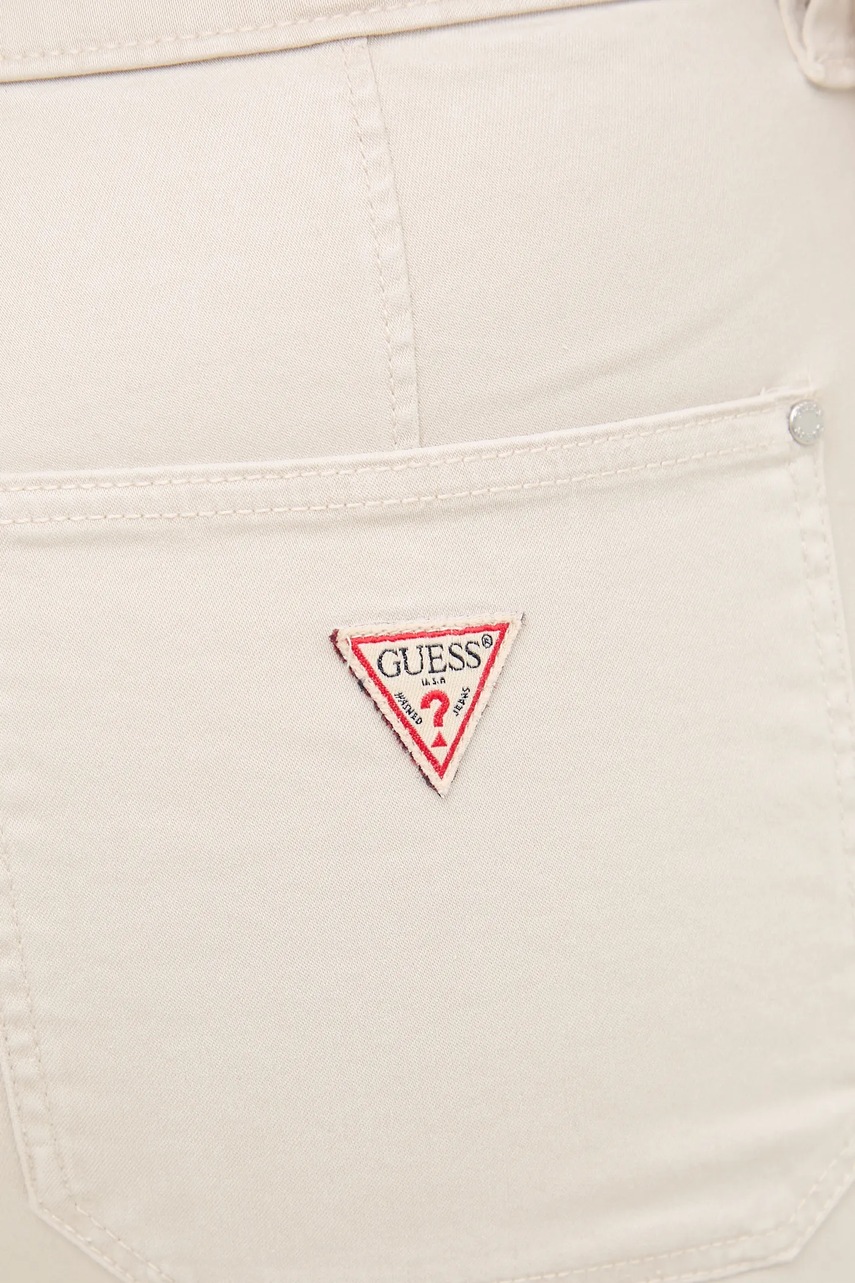 Παντελόνι Guess χρώμα: μπεζ, W5GA1B W93CL φωτογραφία