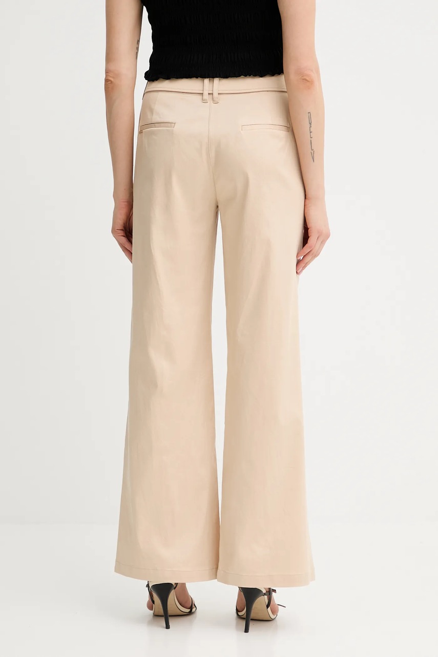 Παντελόνι Guess AURORA χρώμα: μπεζ, W5GB13 WH5M2 φωτογραφία