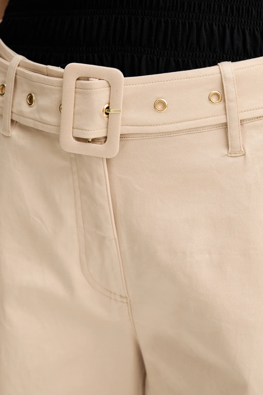 Παντελόνι Guess AURORA χρώμα: μπεζ, W5GB13 WH5M2 φωτογραφία