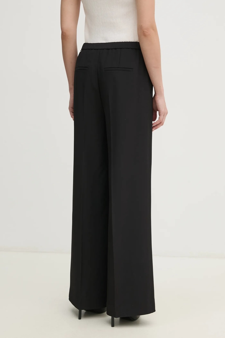 Брюки Calvin Klein женские цвет чёрный широкие высокая посадка K20K208214 Брюки Calvin Klein женские цвет чёрный широкие высокая посадка K20K208214