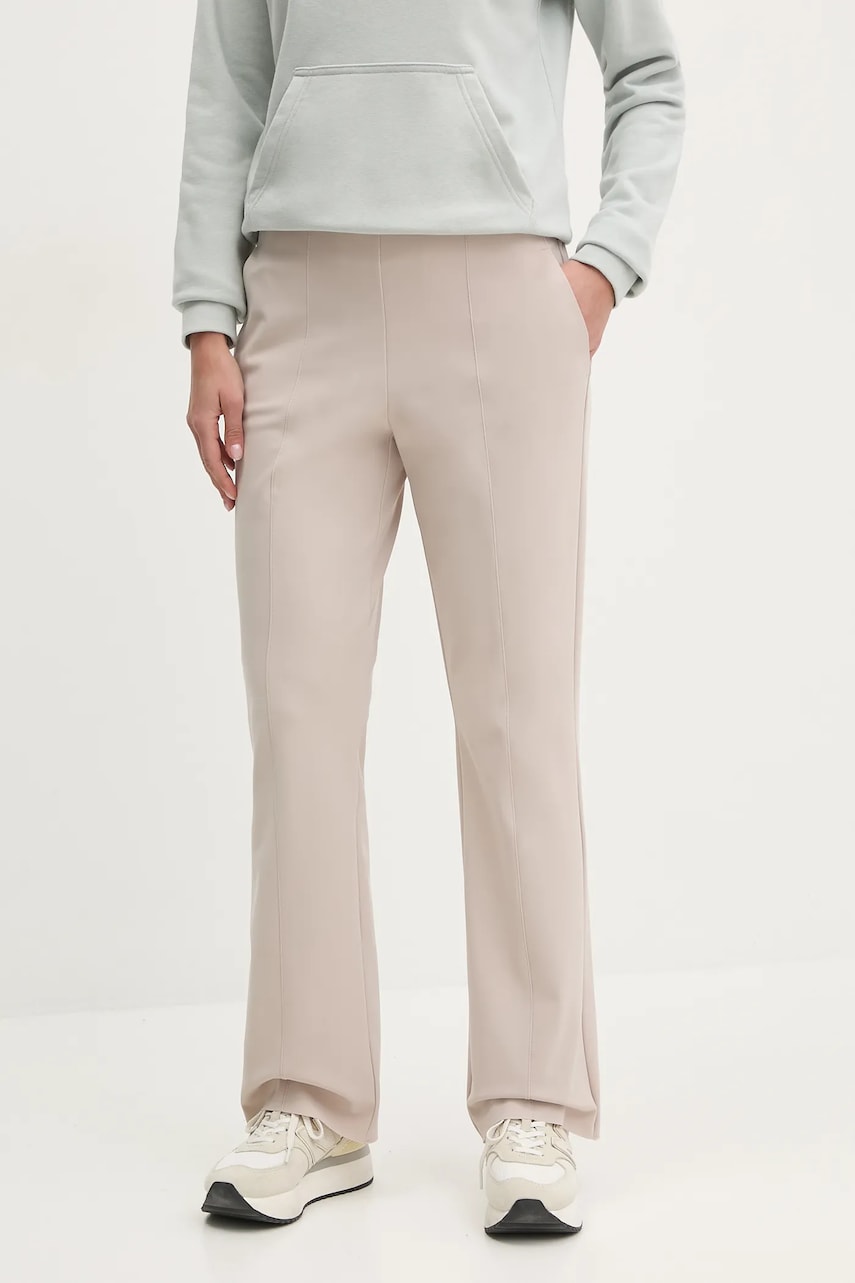 Sportalm pantaloni femei, culoarea bej, drept, high waist, 650172 Sportalm pantaloni femei, culoarea bej, drept, high waist, 650172