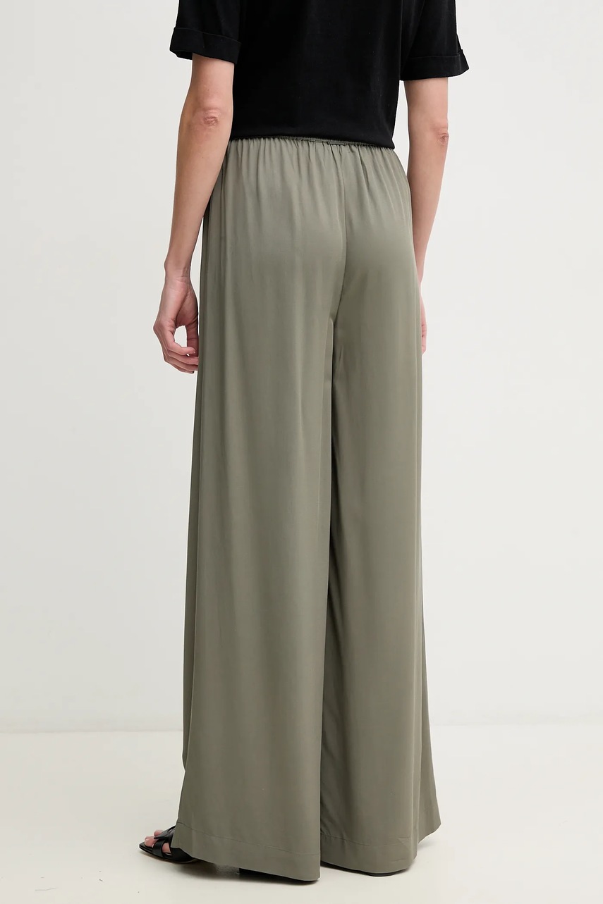 Calvin Klein nadrág női, zöld, magas derekú széles, KW0KW02823 termék 2. képe